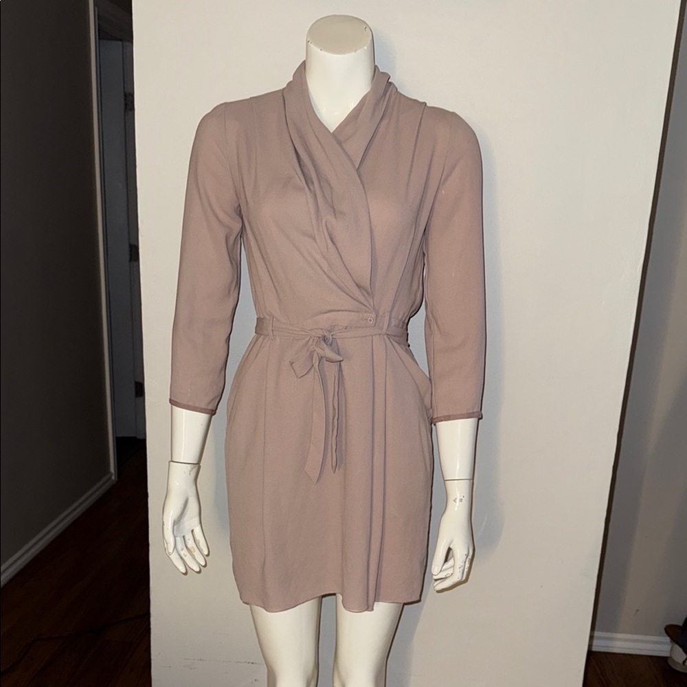 Wilfred  size 2 like new Chic Taupe Wrap Dress with pockets